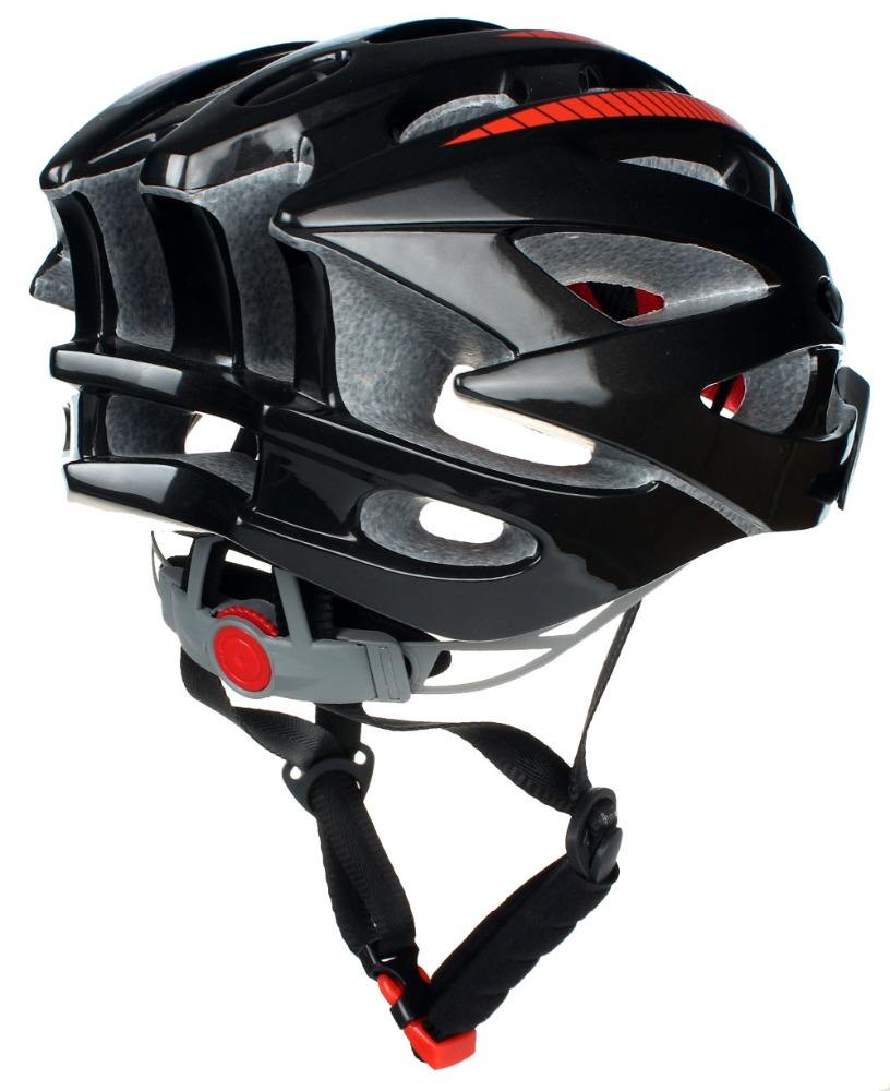 Casco adulto de la bicicleta protectora roja del negro de la cruz del viento con el visera, casco respirable
