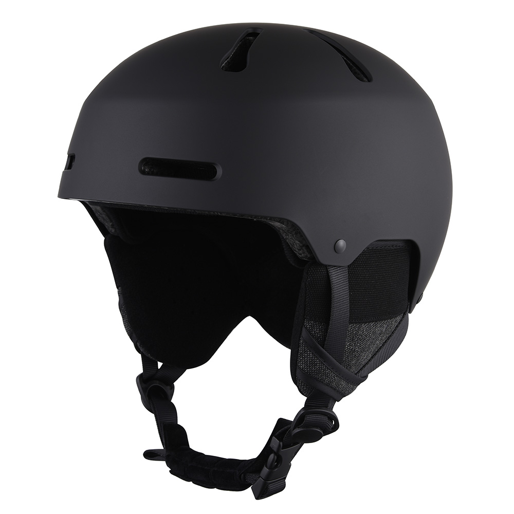 Cascos de snowboard para deportes de nieve para adolescentes y adultos y casco de esquí al aire libre negro