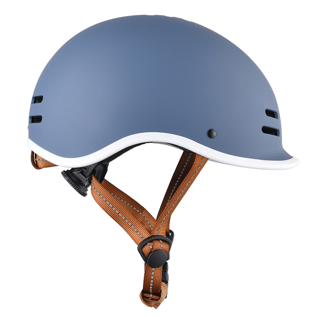 Venta al por mayor CE certificado casco de patinaje para adultos monopatín seguridad Scooter eléctrico patín casco para adulto azul