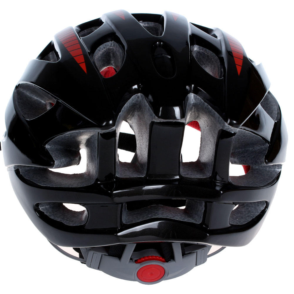 Casco adulto de la bicicleta protectora roja del negro de la cruz del viento con el visera, casco respirable