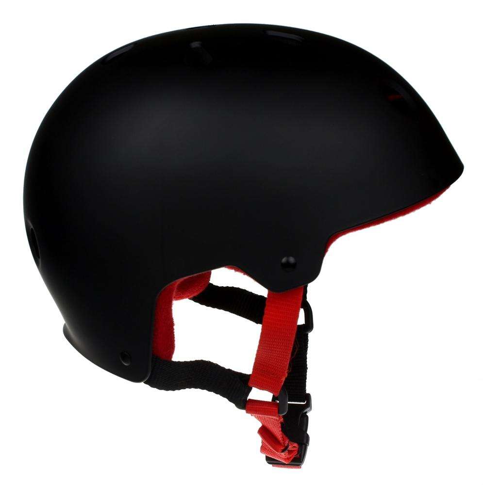 Diseño clásico de casco de skate negro con casco de skate con forro protector de sudor