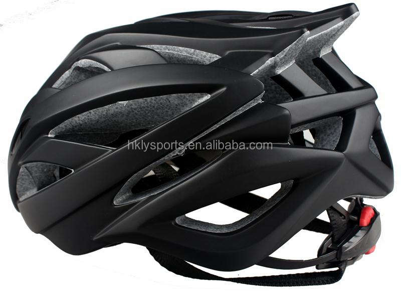 Shengtao precio de fábrica ST938B fibra de carbono en molde 1 capa PC + casco deportivo de bicicleta EPS negro con hebilla ITW