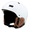 Casco protector de ABS CE ASTM Shell y EPS para esquí y nieve con orejeras de cuero