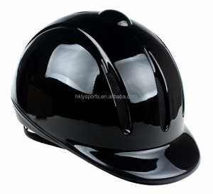 Casco ecuestre ajustable para equipo de caballo negro para adultos para niños
