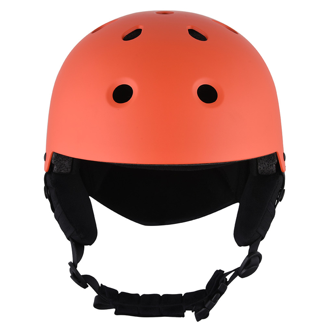 Certificación CE ABS Shell casco de esquí en nieve casco rojo esquí