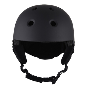 Certificación CE ABS Shell casco de esquí en nieve casco negro esquí
