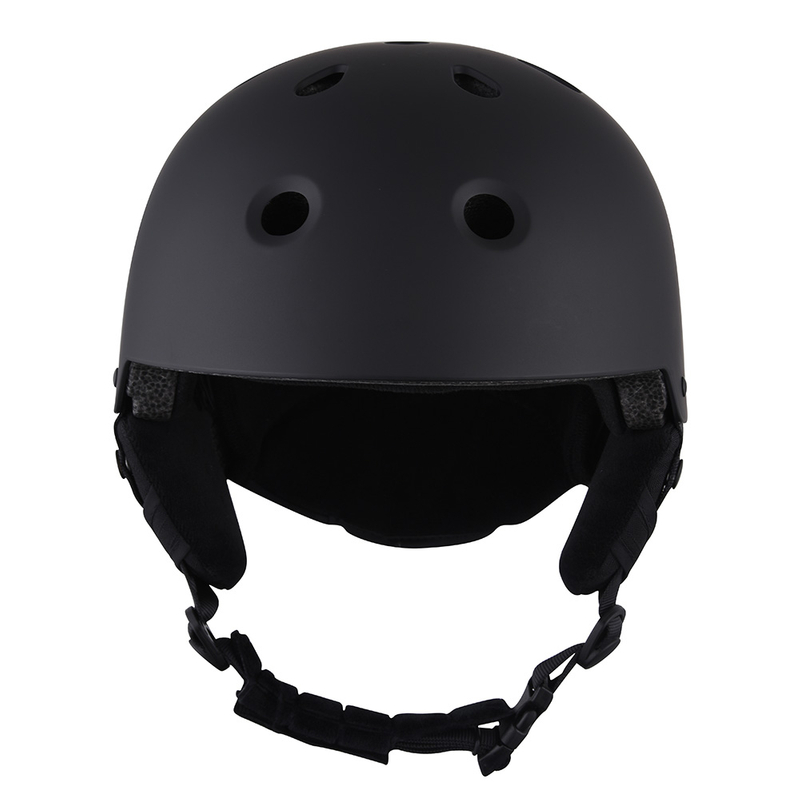 Certificación CE ABS Shell casco de esquí en nieve casco negro esquí