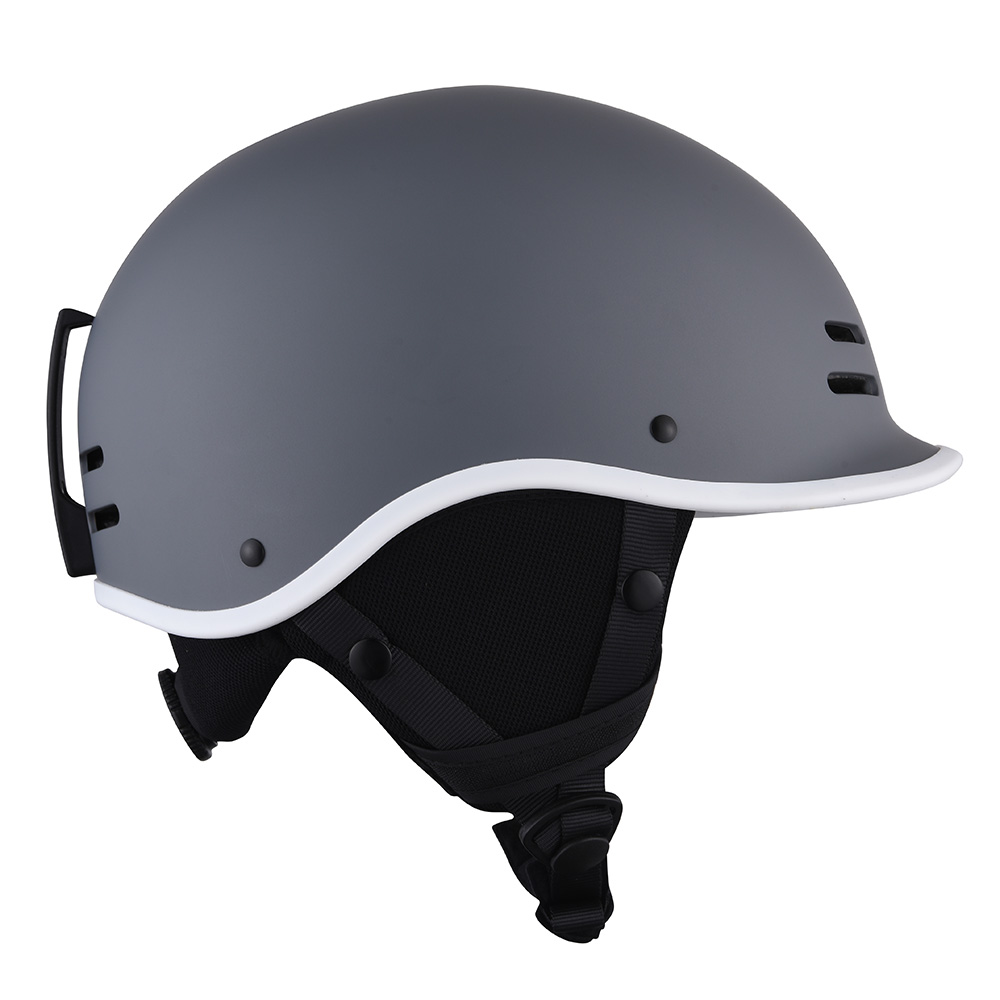 Venta al por mayor CE certificado casco de esquí para adultos Skiboard seguridad Scooter eléctrico casco de tabla de esquí para adultos gris