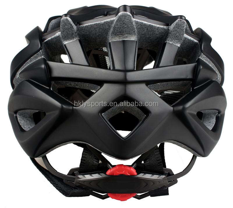 Shengtao precio de fábrica ST938B fibra de carbono en molde 1 capa PC + casco deportivo de bicicleta EPS negro con hebilla ITW