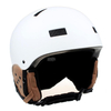 Casco protector de ABS CE ASTM Shell y EPS para esquí y nieve con orejeras de cuero