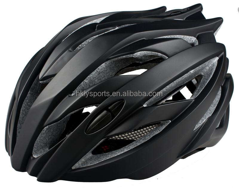 Shengtao precio de fábrica ST938B fibra de carbono en molde 1 capa PC + casco deportivo de bicicleta EPS negro con hebilla ITW