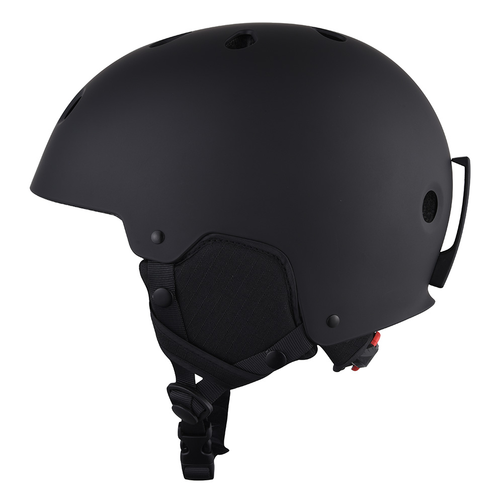 Certificación CE ABS Shell casco de esquí en nieve casco negro esquí