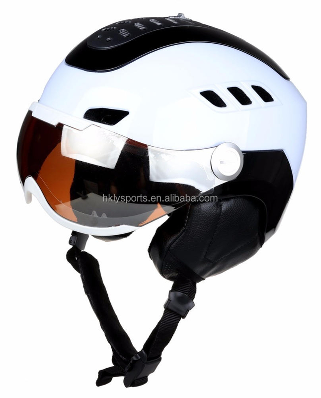 Casco de esquí para adultos en molde, patinaje de esquí, deportes de nieve, invierno, con cristal