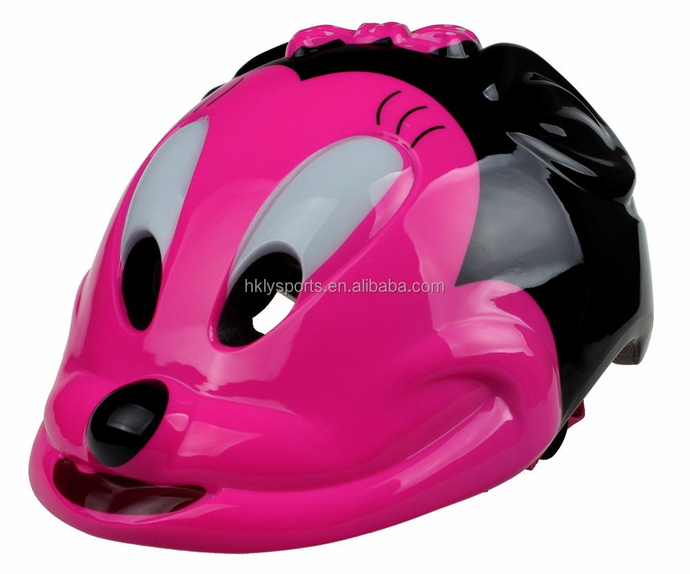 Precioso ratón animal rosa personalizado para niños, casco Scooter para bicicleta para niños