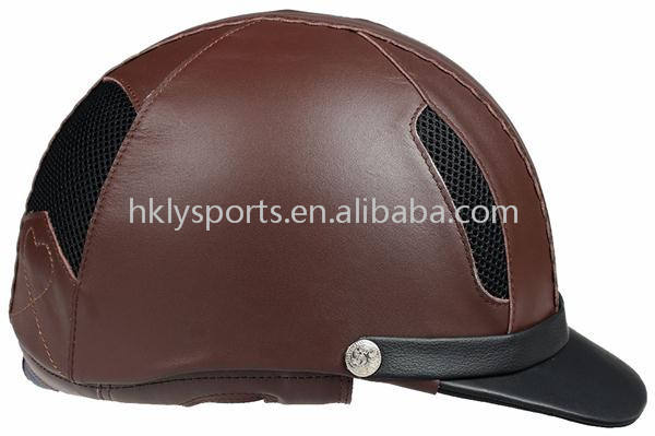 CASCO DE SEGURIDAD PARA ESCOLAR DE CABALLOS DEPORTIVOS REVESTIDO EN CUERO