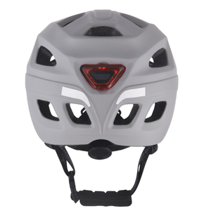 Nuevo casco de bicicleta con luz LED, casco de ciclismo en molde para PC, casco de bicicleta deportivo seguro para montar en carretera de montaña para adultos gris