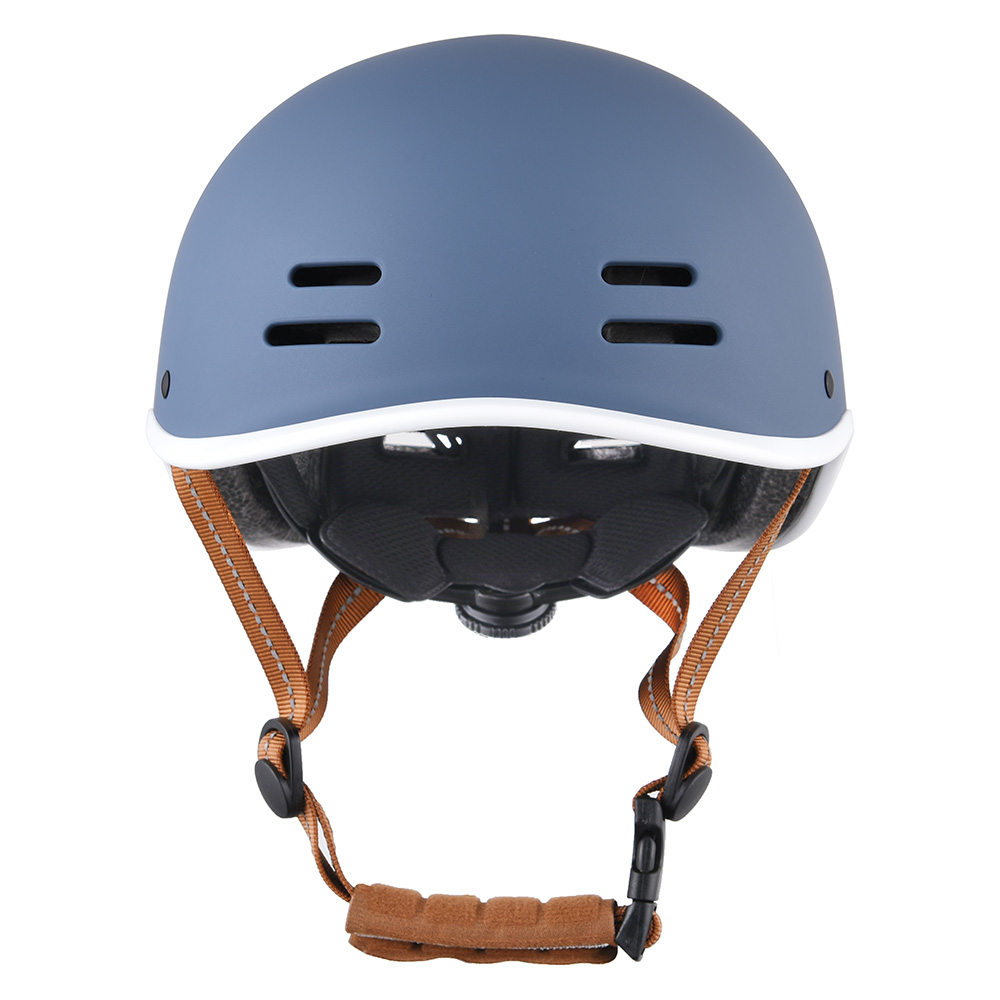 Venta al por mayor CE certificado casco de patinaje para adultos monopatín seguridad Scooter eléctrico patín casco para adulto azul
