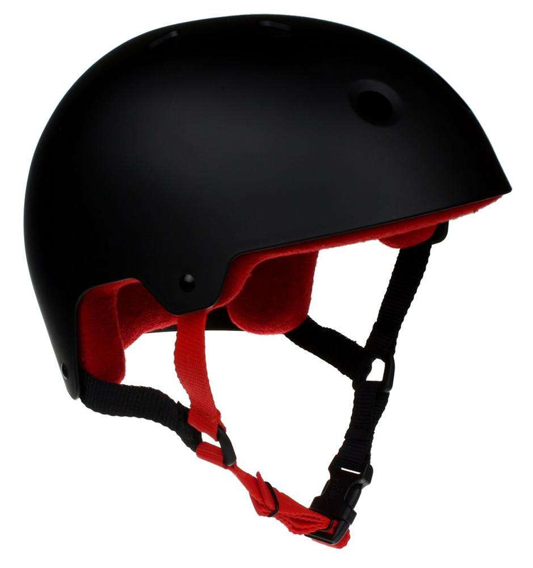 Diseño clásico de casco de skate negro con casco de skate con forro protector de sudor