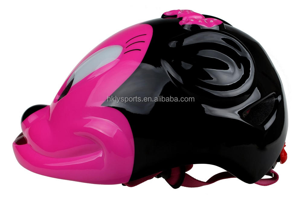 Precioso ratón animal rosa personalizado para niños, casco Scooter para bicicleta para niños