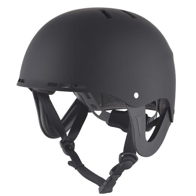 Cascos certificados de esquí, rafting, kayak, deportes acuáticos, color negro mate