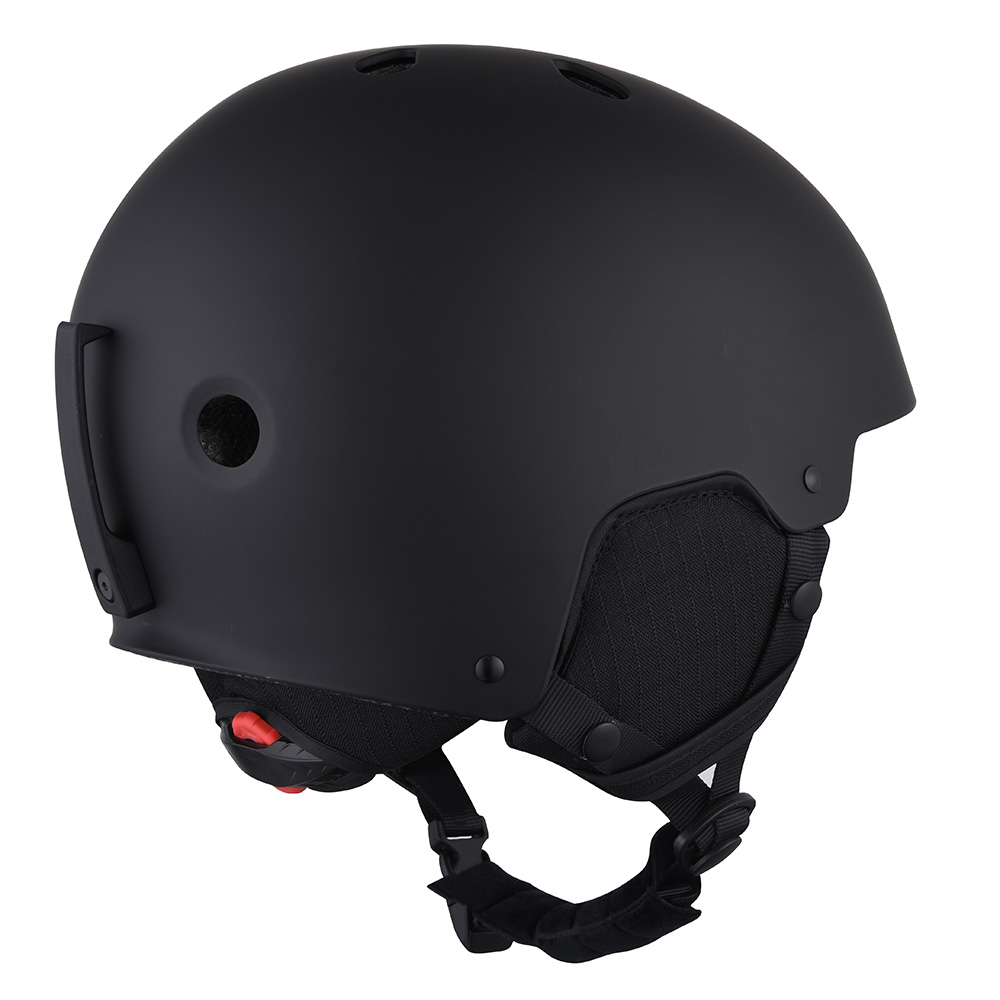 Certificación CE ABS Shell casco de esquí en nieve casco negro esquí