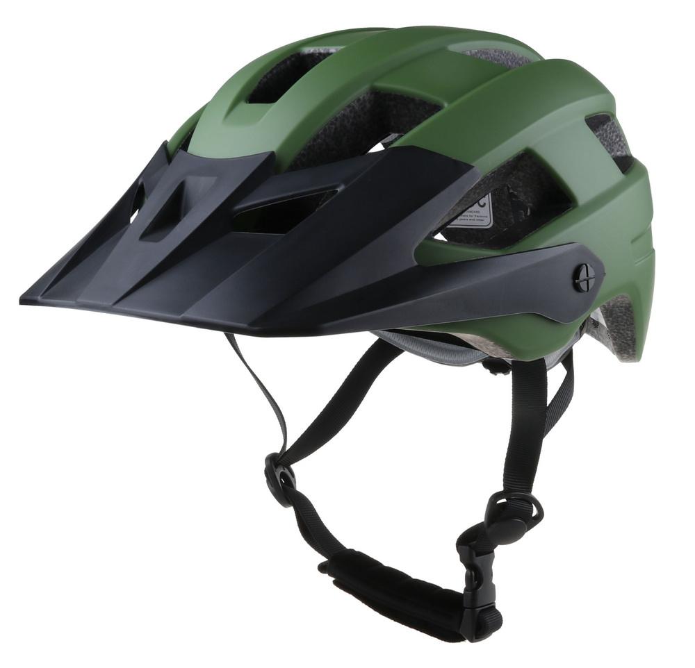 Casco de bicicleta de montaña ajustable CE CPSC, casco de ciclo protector con visera móvil, casco de bicicleta