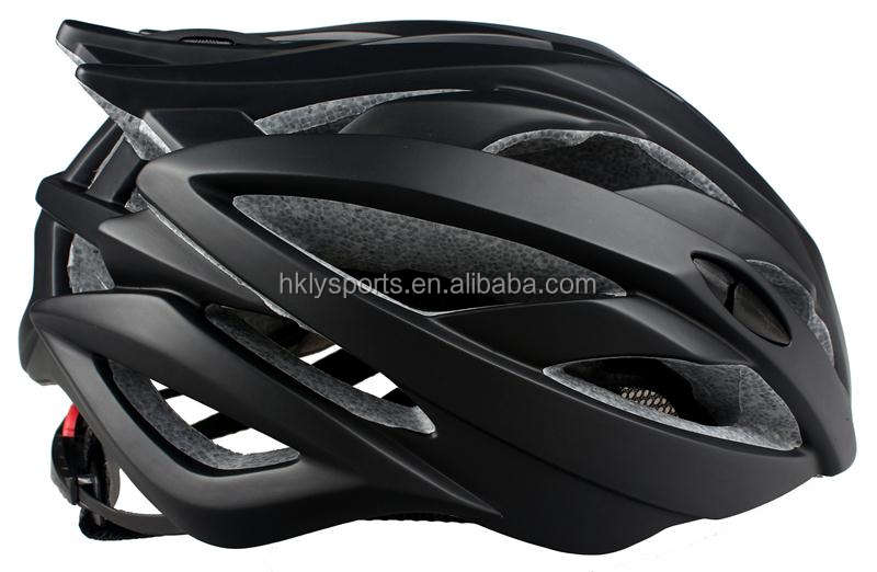 Shengtao precio de fábrica ST938B fibra de carbono en molde 1 capa PC + casco deportivo de bicicleta EPS negro con hebilla ITW