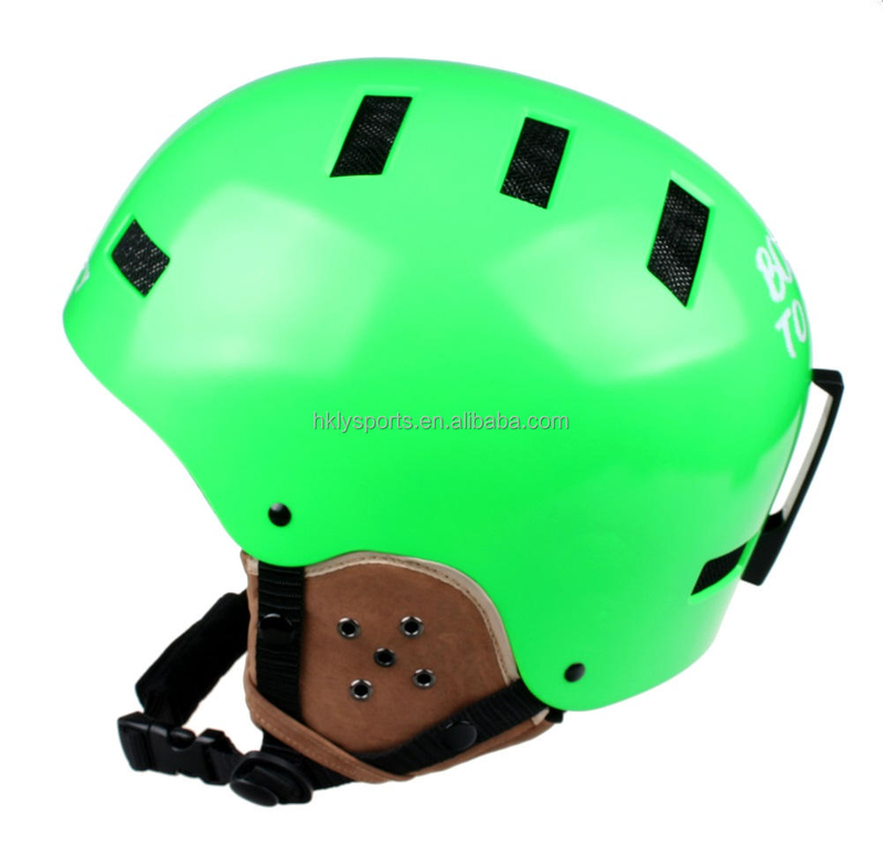 Casco de esquí de cuero ABS Casco de snowboard Casco OEM