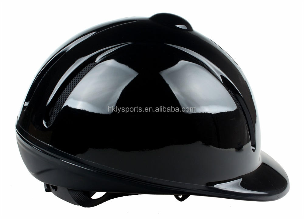 Casco ecuestre ajustable para equipo de caballo negro para adultos para niños