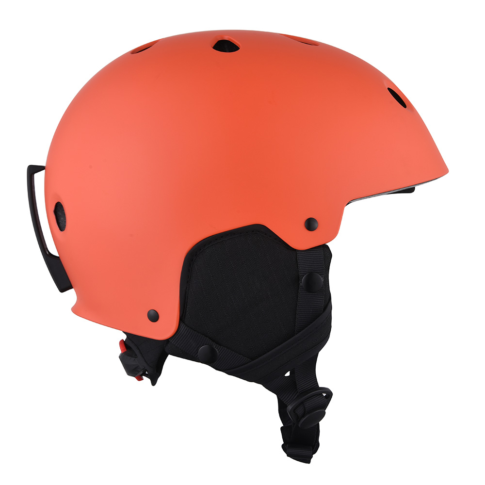 Certificación CE ABS Shell casco de esquí en nieve casco rojo esquí
