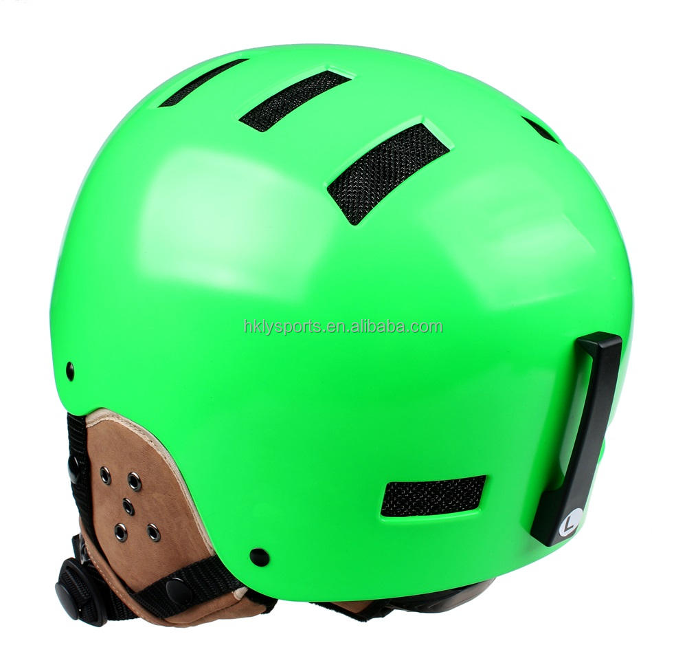 Casco de esquí de cuero ABS Casco de snowboard Casco OEM