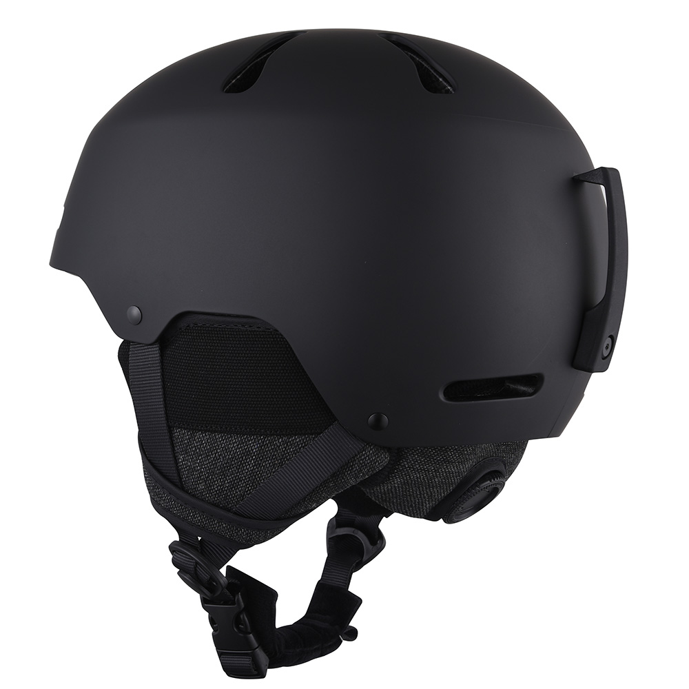 Cascos de snowboard para deportes de nieve para adolescentes y adultos y casco de esquí al aire libre negro